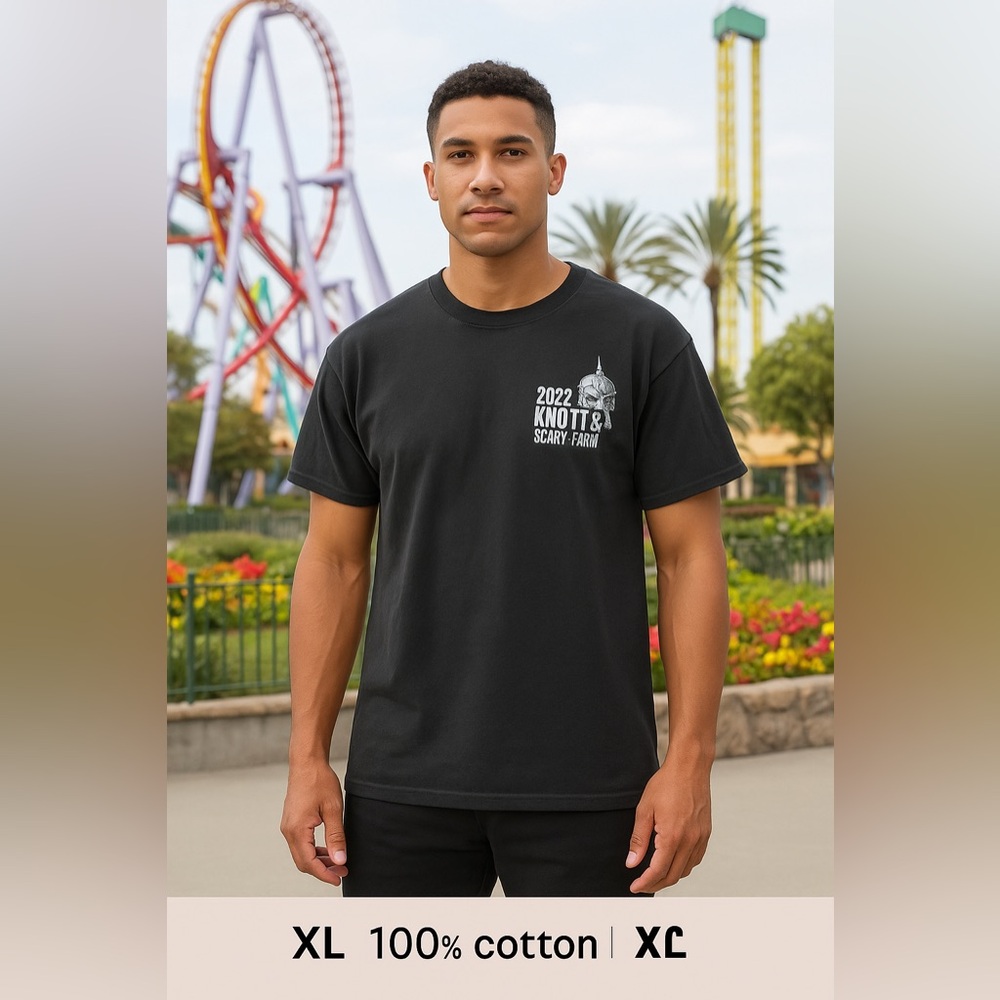 Knott’s Scary Farm 2022 T-Shirt XL Halloween Haunt Mazes Horror Event Tee
